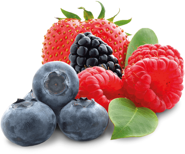 Assorted Berries Transparent Background PNG