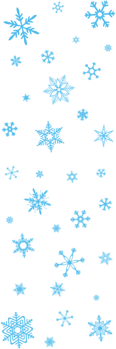 Assorted Blue Snowflakes Pattern PNG