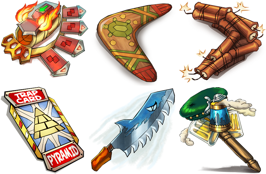 Assorted Boomerangs Collection PNG