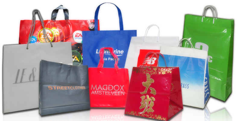 Assorted Branded Shopping Bags PNG
