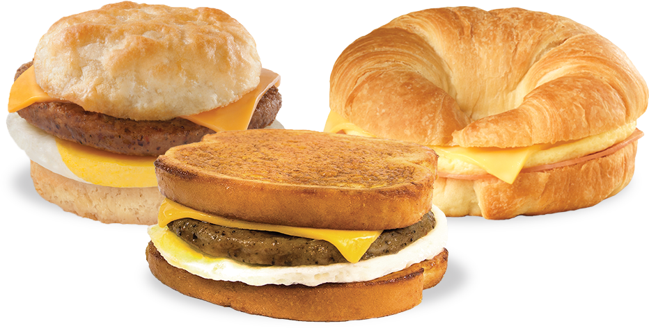 Assorted Breakfast Sandwiches PNG