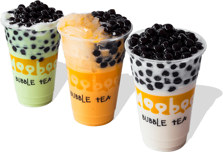 Assorted Bubble Tea Selection PNG