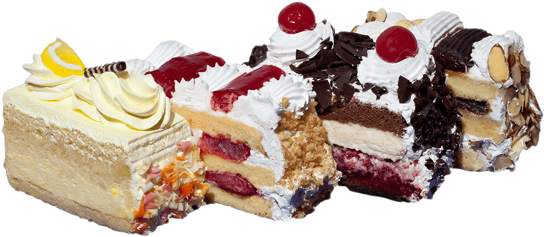 Assorted Cake Slices Delicious Variety PNG