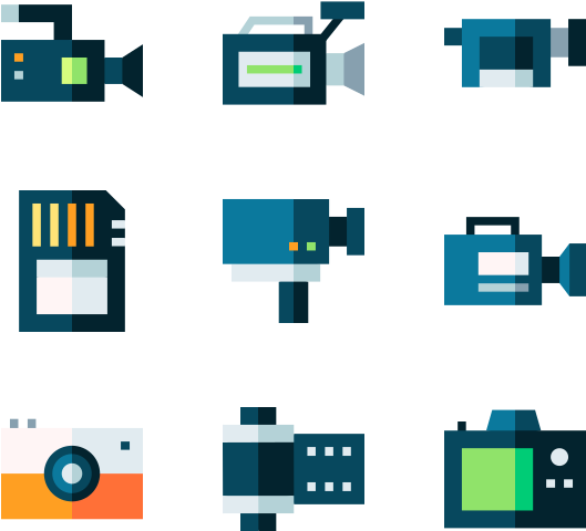 Assorted Camera Icons Set PNG