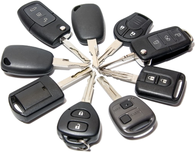 Assorted Car Keysand Fobs PNG