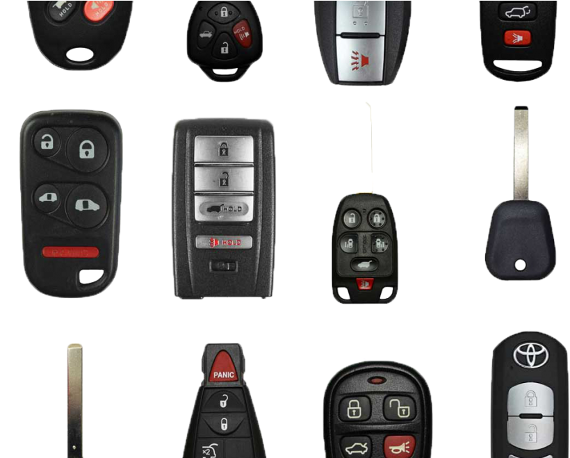 Assorted Car Keysand Fobs PNG