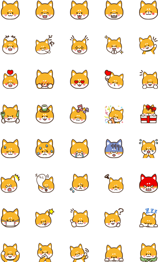 Assorted Cat Emoji Collection PNG