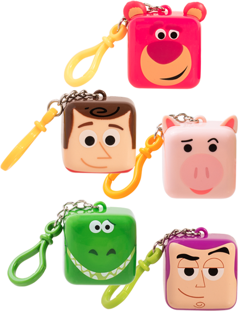 Assorted Character Keychains PNG