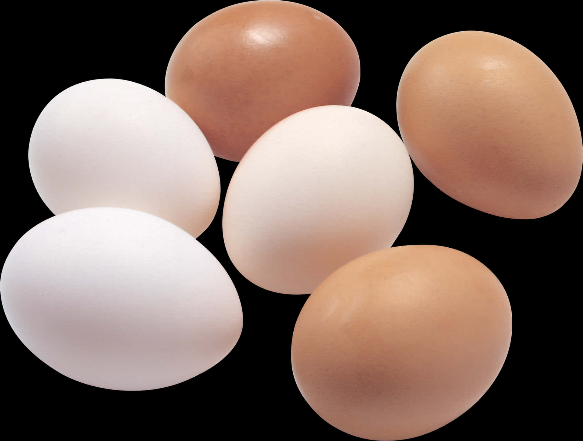 Assorted Chicken Eggson Black Background.jpg PNG