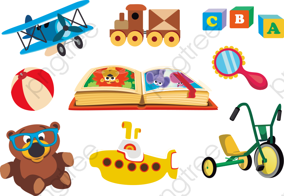 Assorted Childrens Toys PNG