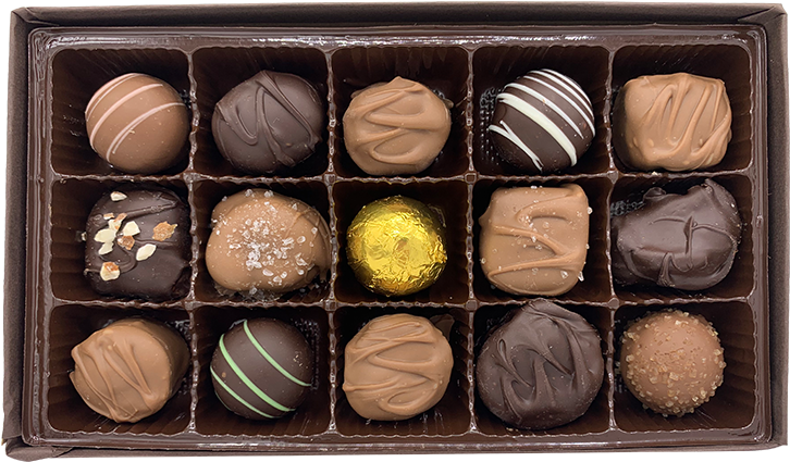 Assorted Chocolate Truffles Box PNG
