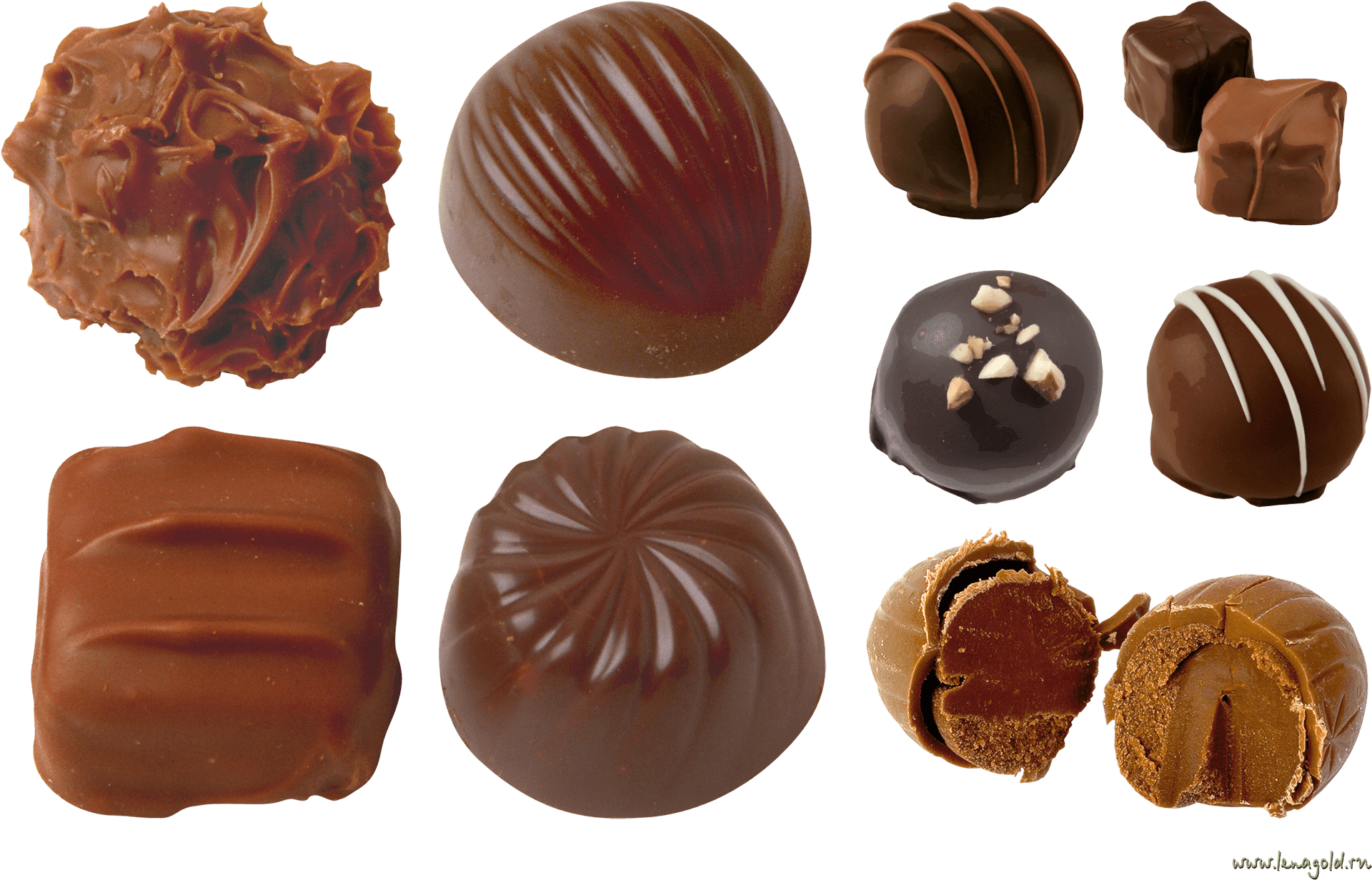 Assorted Chocolate Truffles Collection PNG
