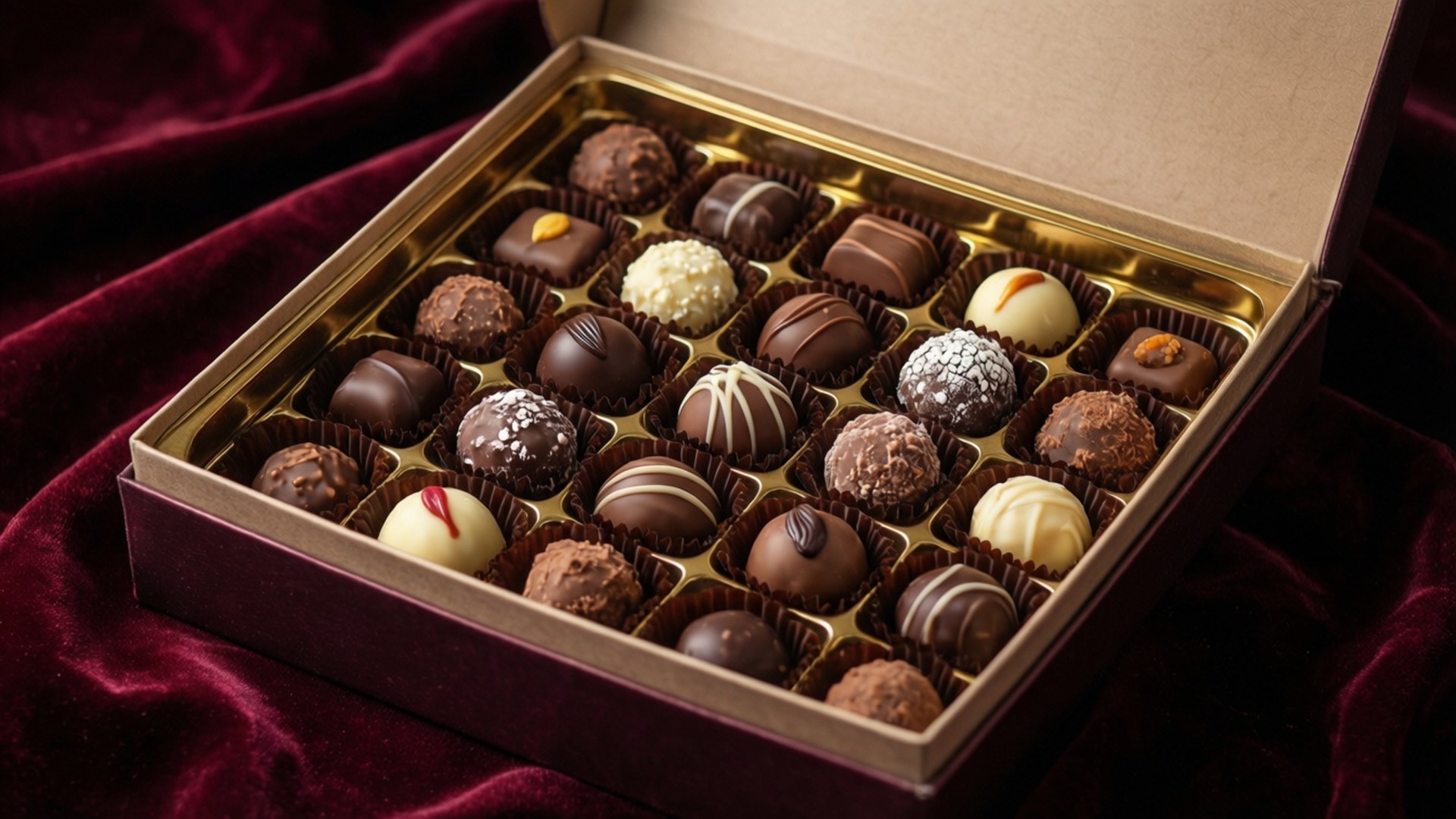 Doos Gemengde Chocolade Achtergronden