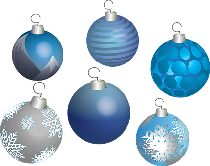 Download Assorted Christmas Baubles Vector | Wallpapers.com