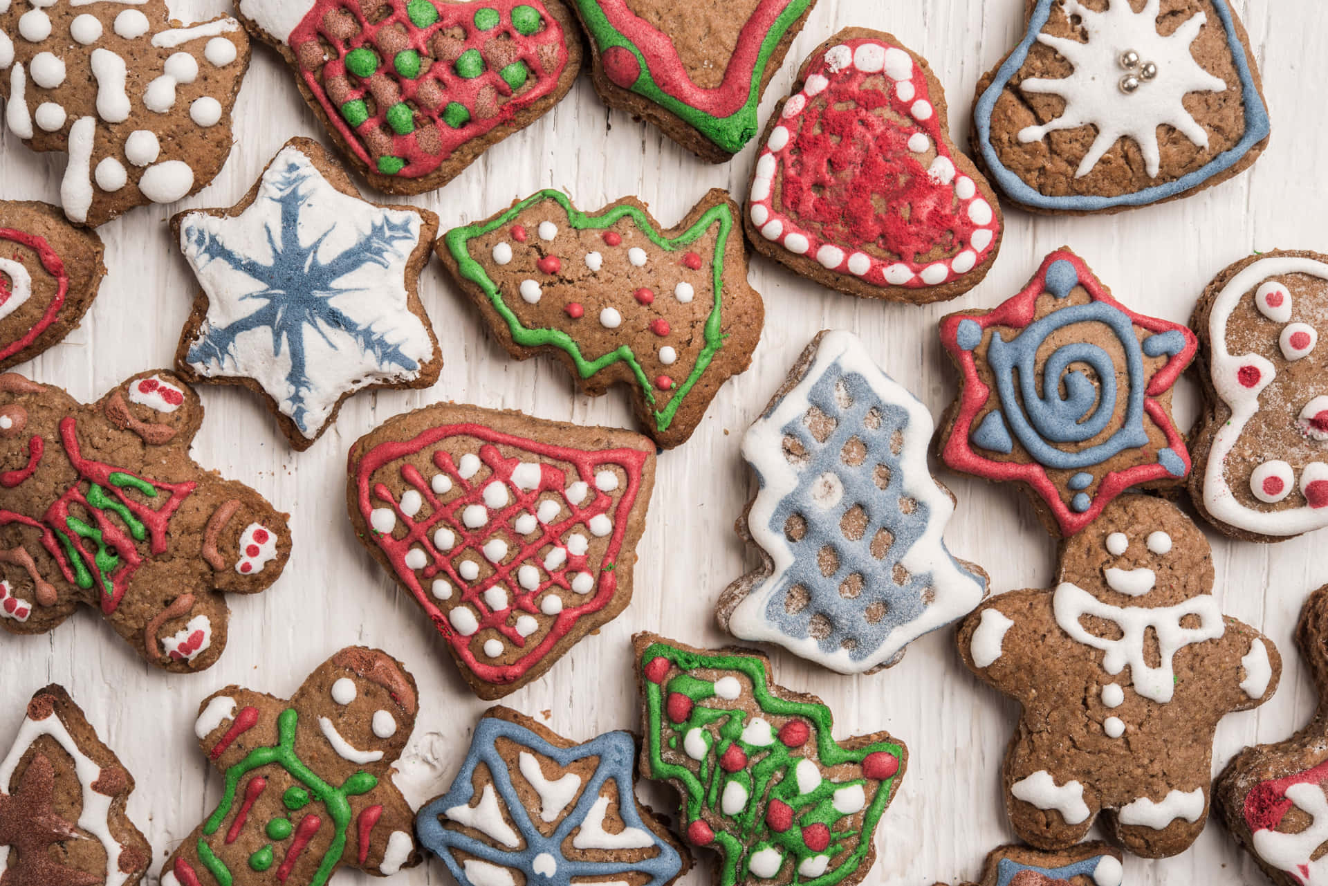 Assorted Christmas Cookies Decoration Wallpaper