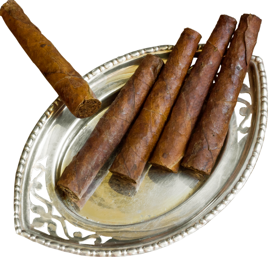 Assorted Cigarson Silver Tray PNG