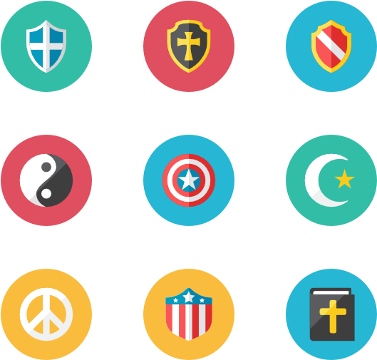 Assorted Circle Icons Collection PNG