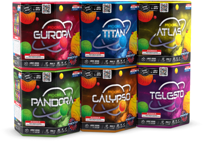 Assorted Citrus Fireworks Packaging PNG
