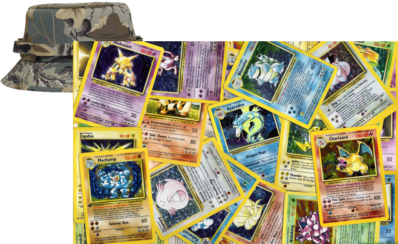 Assorted Classic Pokemon Cards Collection PNG