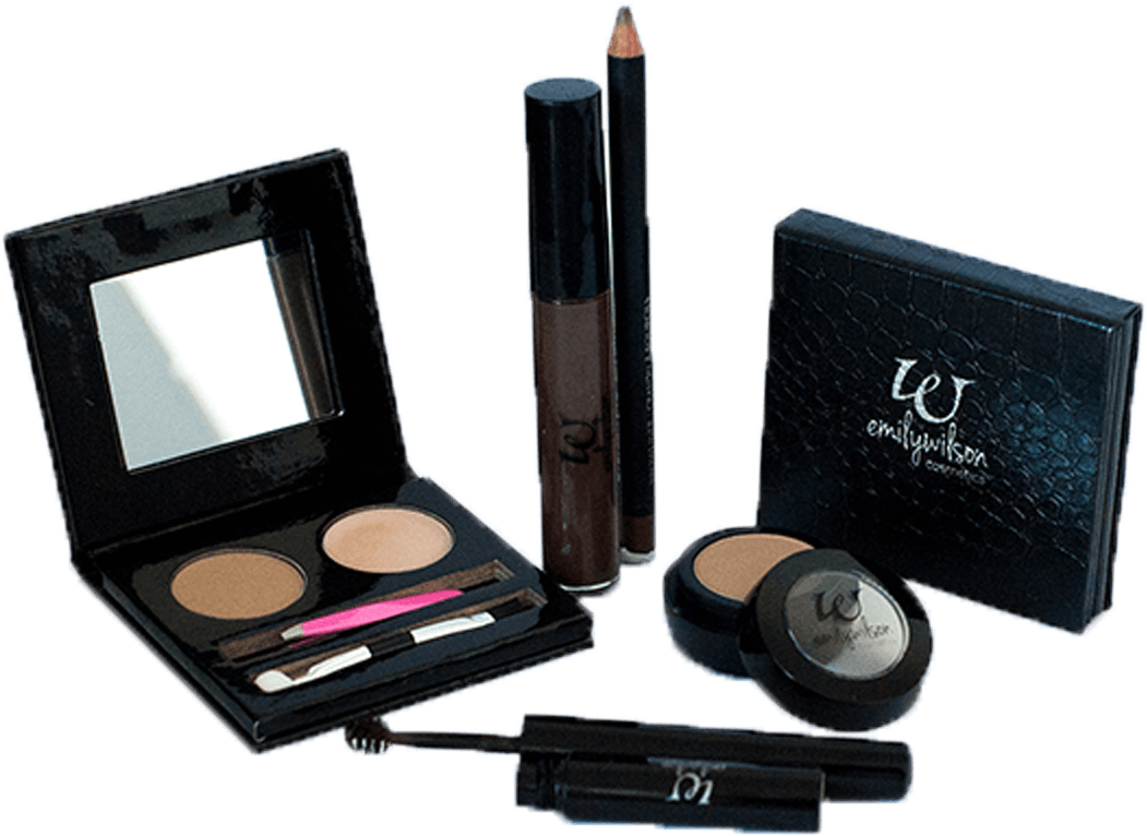 Assorted Cosmetic Products Display PNG