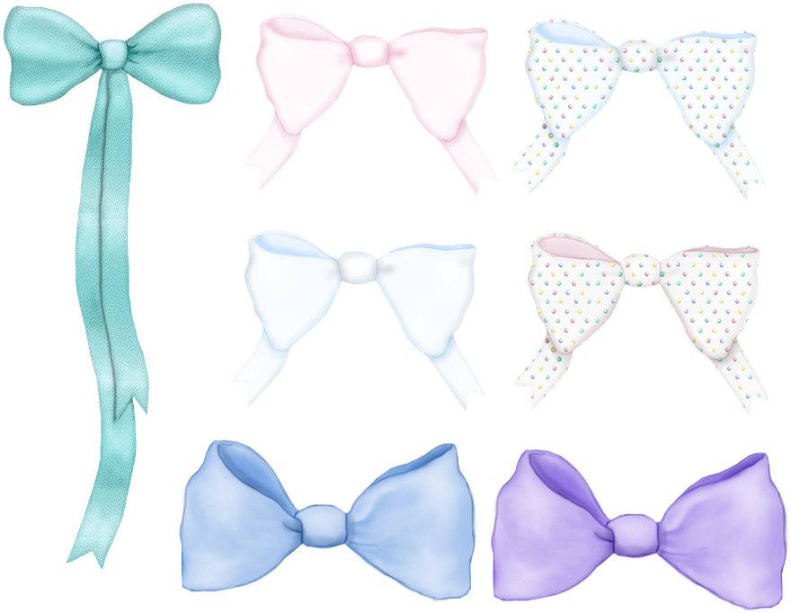 Assorted Decorative Bows Collection PNG
