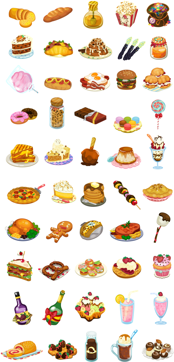 Assorted Dessertsand Snacks Collection PNG