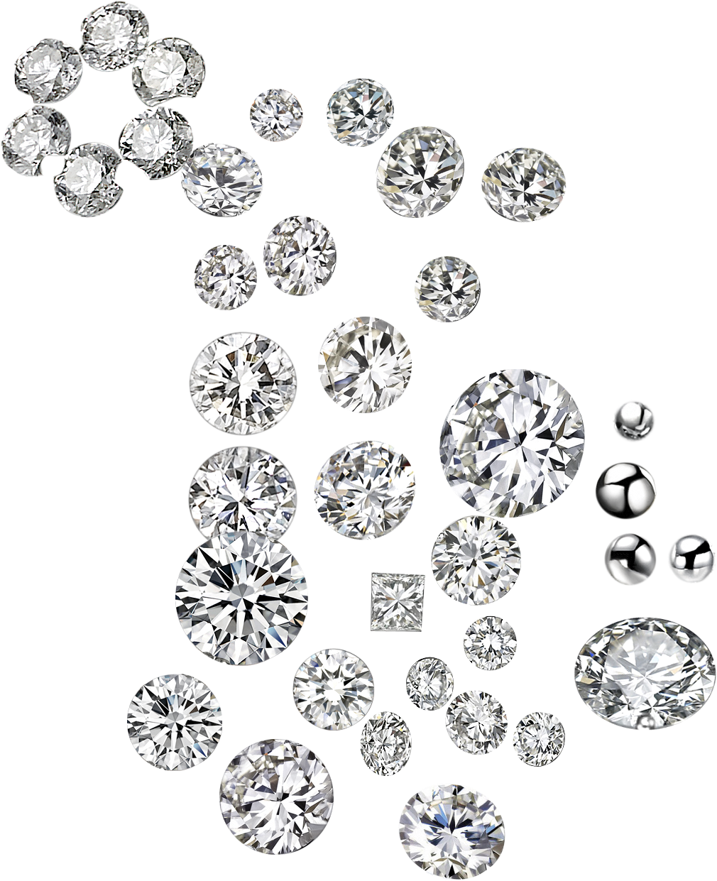 Assorted Diamonds Collection PNG