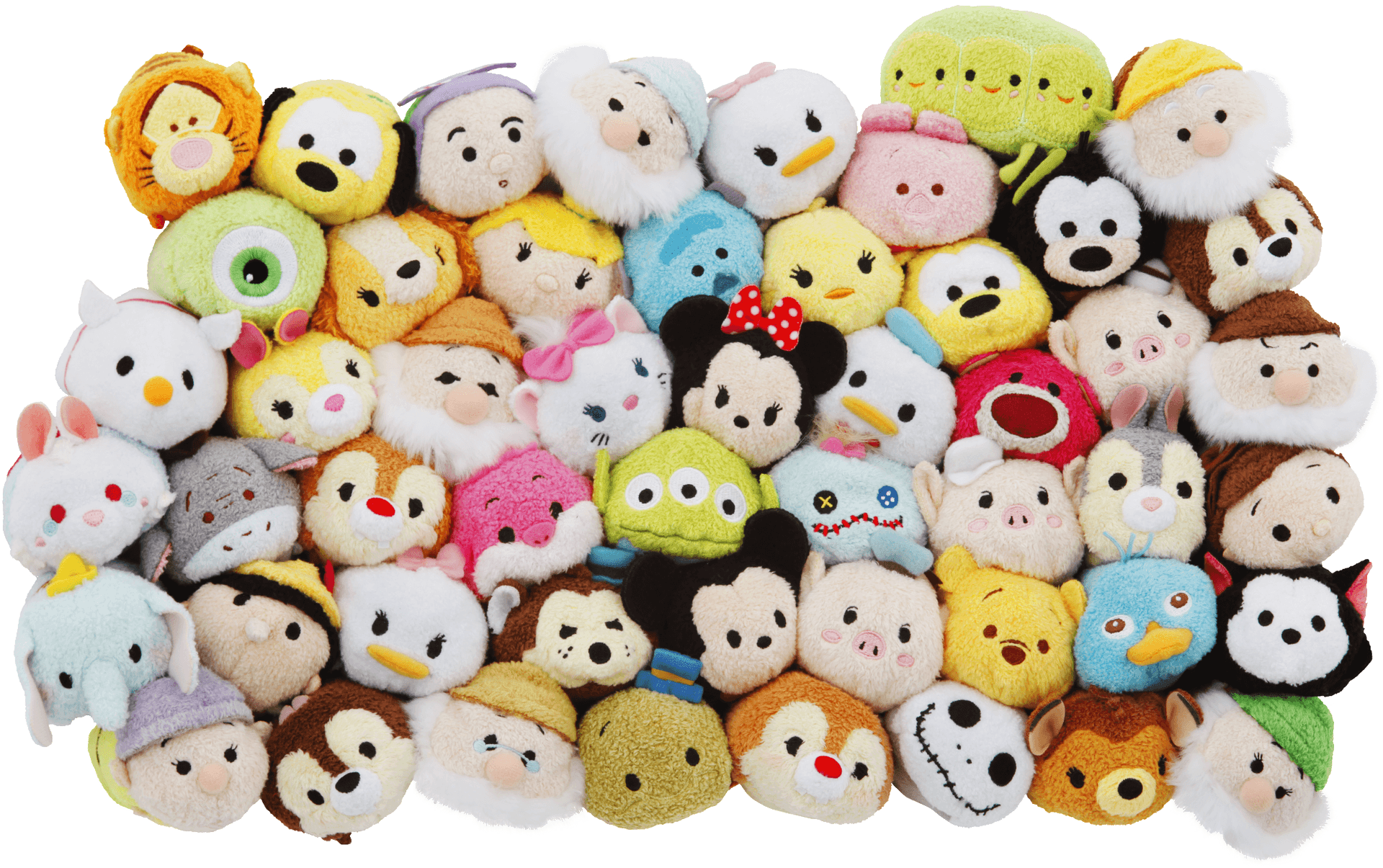 Assorted Disney Tsum Tsum Plush Collection PNG