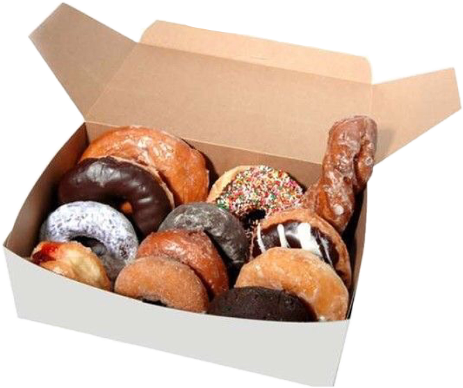 Assorted Donutsin Box PNG