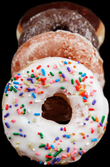 Assorted Donutswith Sprinkles PNG