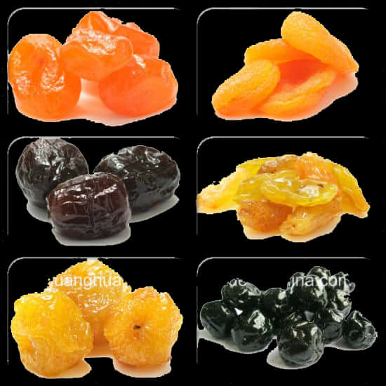 Assorted Dried Fruits Collection PNG