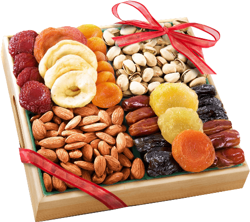 Assorted Dry Fruits Gift Tray PNG