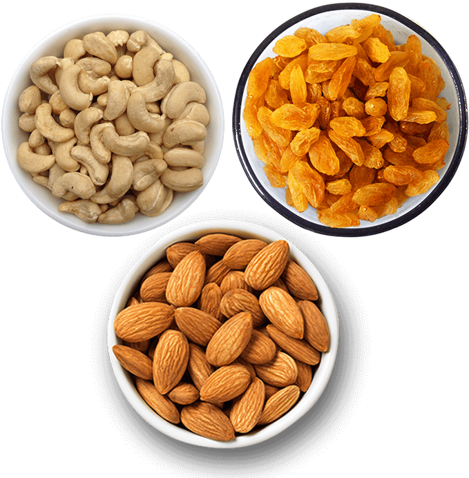 Assorted Dry Fruits Selection PNG