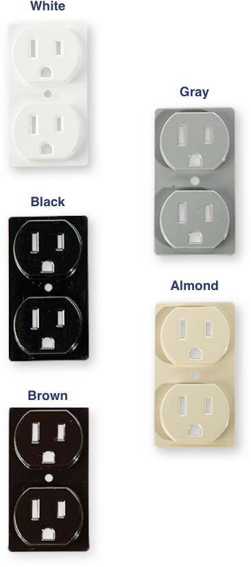 Assorted Electrical Outlets Colors PNG