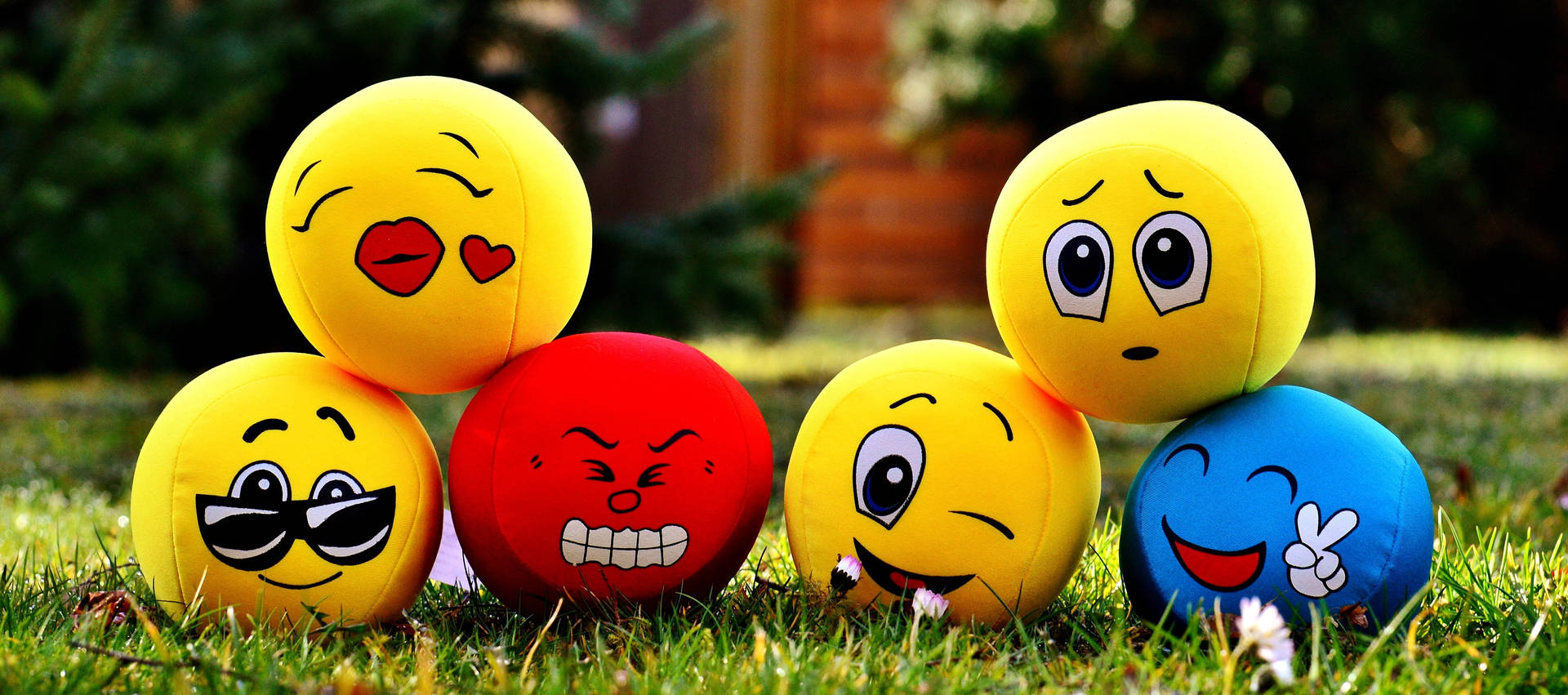 Assorted Emoji Balls Wallpaper