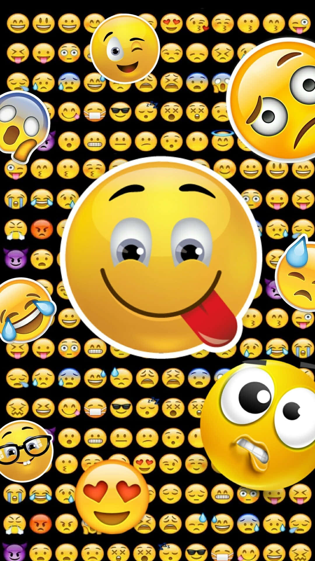 Assorted Emoji Collage Wallpaper