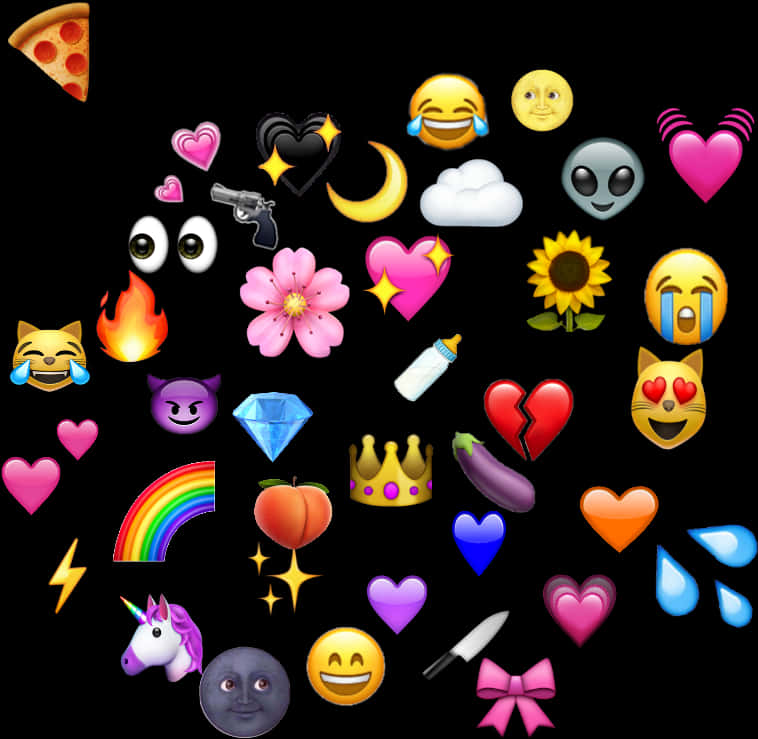Assorted Emoji Collection PNG