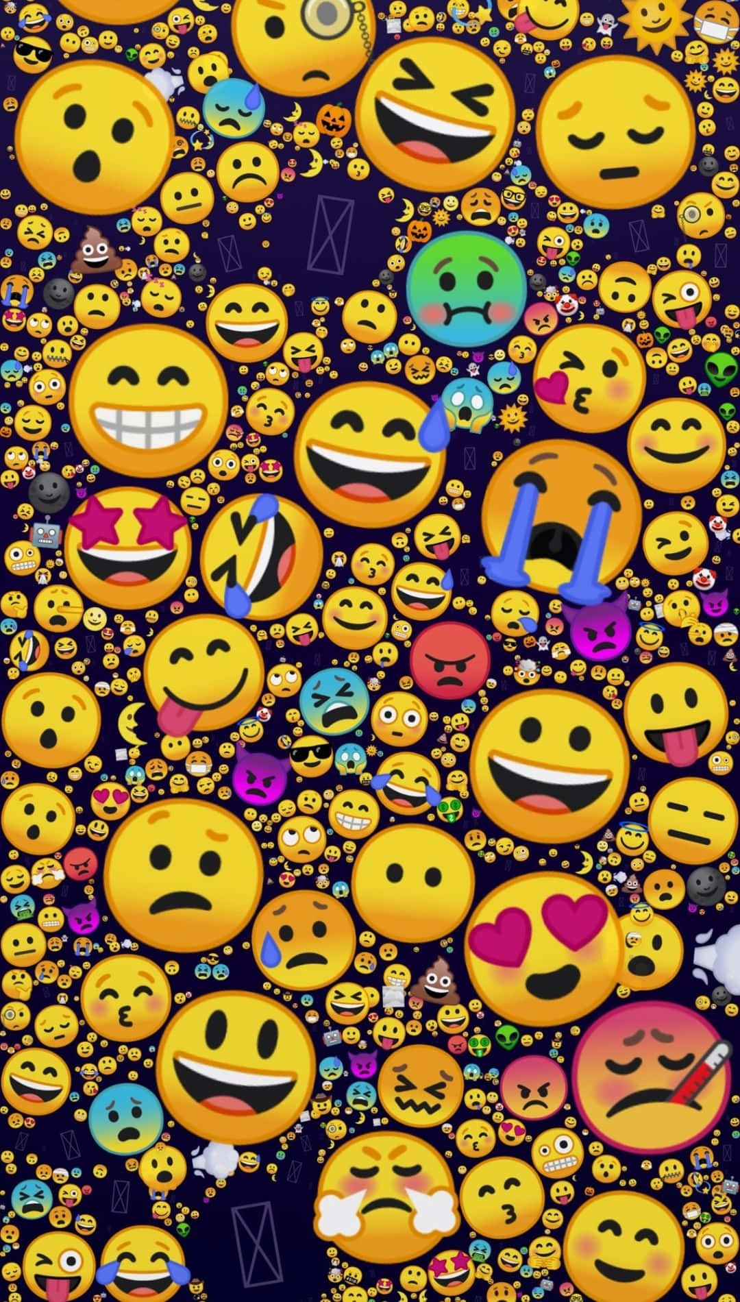 Assorted Emoji Explosion Wallpaper