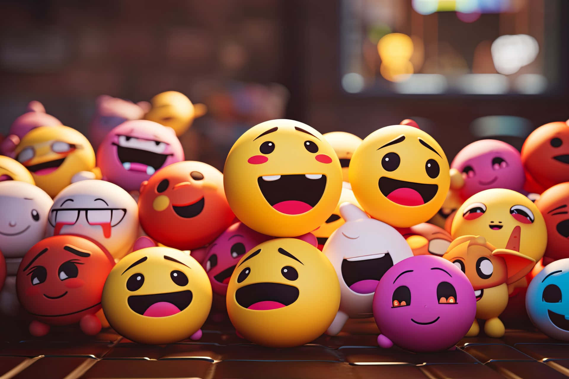 Assorted Emoji Expressions Collection Wallpaper