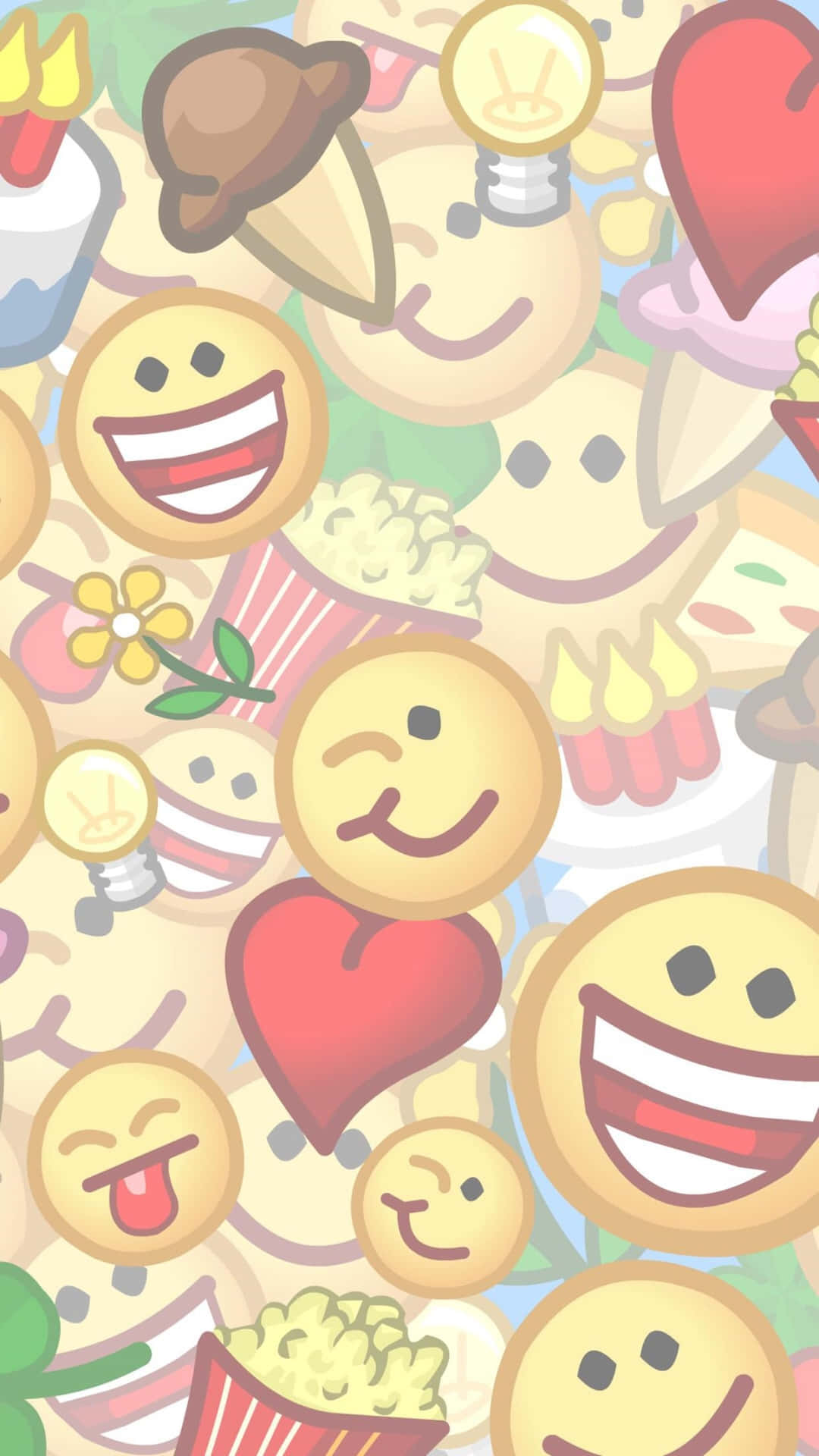 Assorted Emoji Pattern Wallpaper Wallpaper