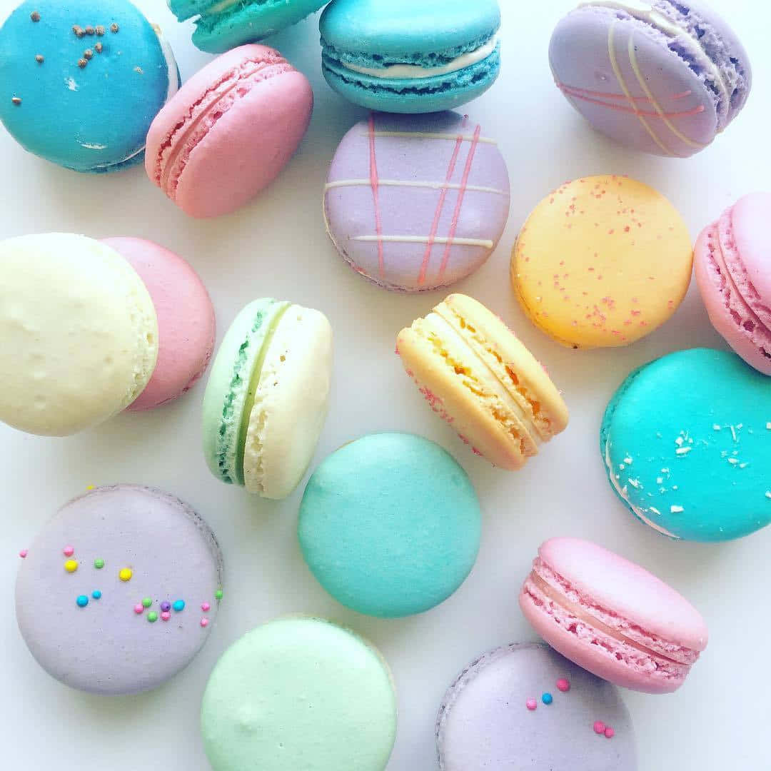 Assorted French Macaron With Sprinkles Wallpaper