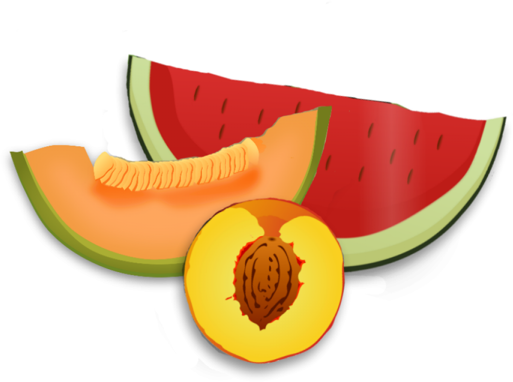 Assorted Fresh Fruit Slices Illustration PNG