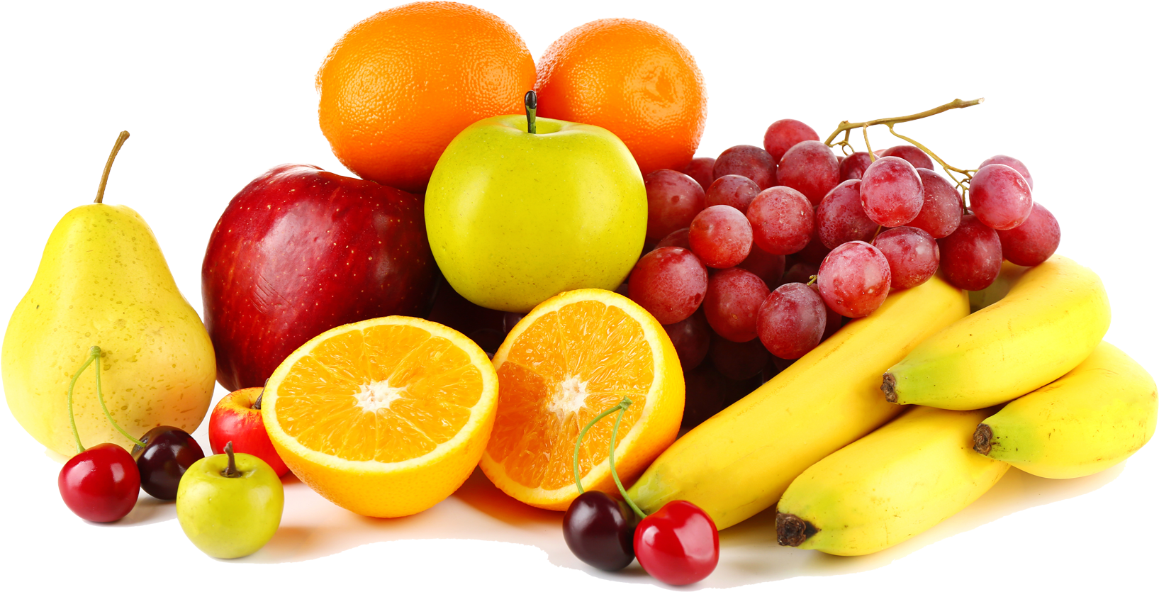 Assorted Fresh Fruits Display PNG