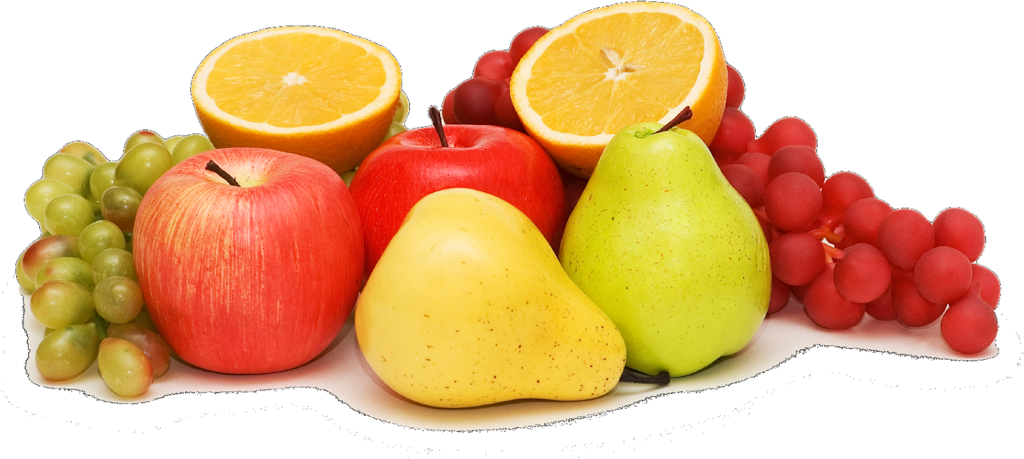 Assorted Fresh Fruits Display PNG