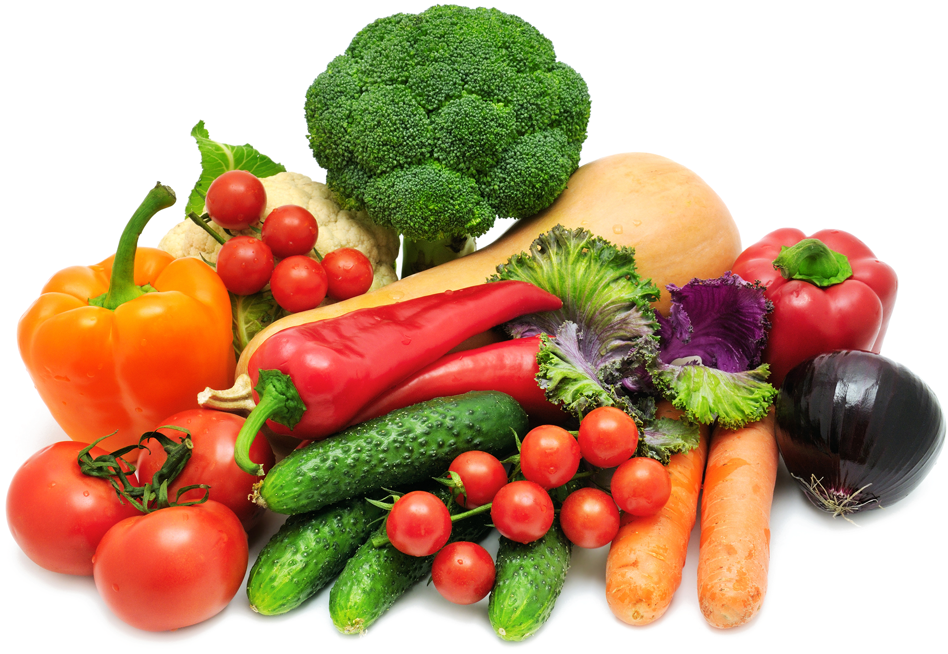 Assorted Fresh Vegetables Selection PNG