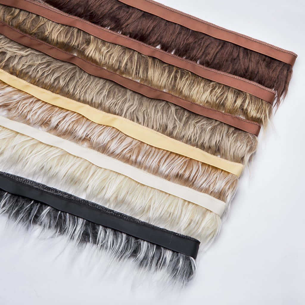 Assorted Fringe Ribbon Textures Wallpaper