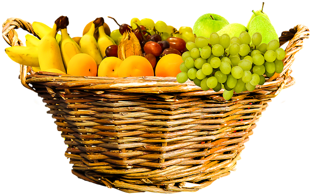 Assorted Fruit Basket PNG