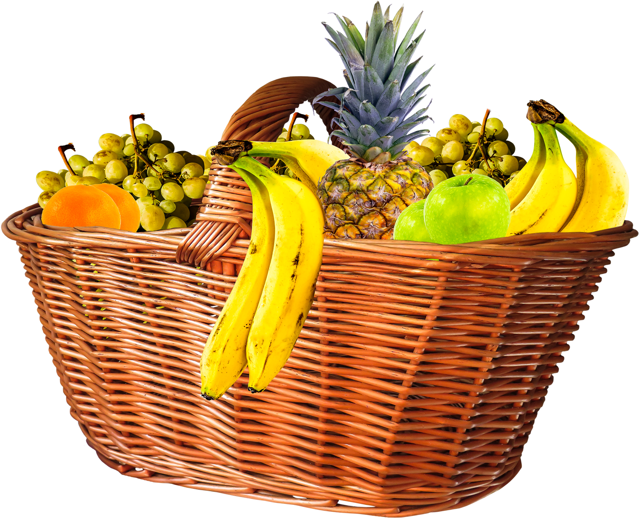 Assorted Fruit Basket PNG