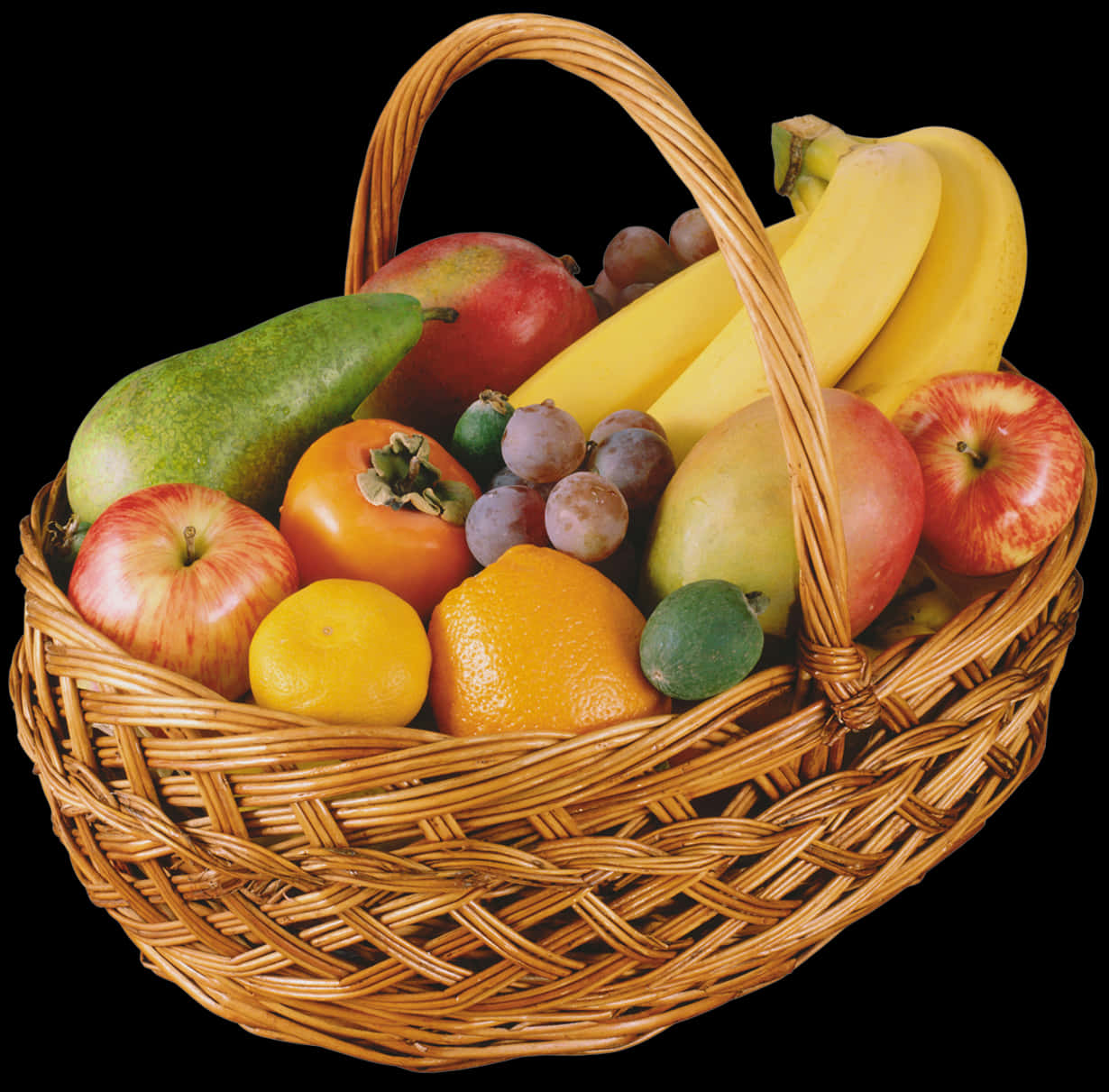 Assorted Fruit Basket PNG