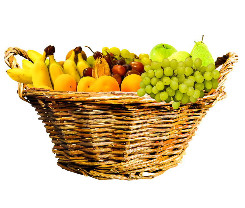 Assorted Fruit Basket PNG